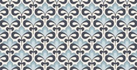 Modern Retro Abstract Flowers Navy Grey ταπετσαρία