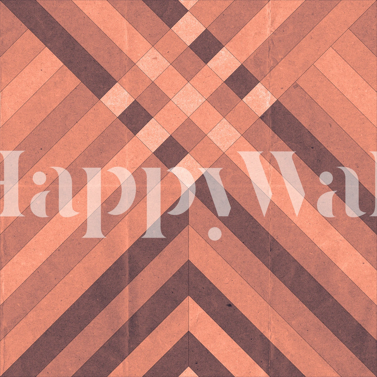 Geometric pink toned diagonal striped wallpaper