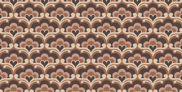 Mocha Mousse Retro Blossoms