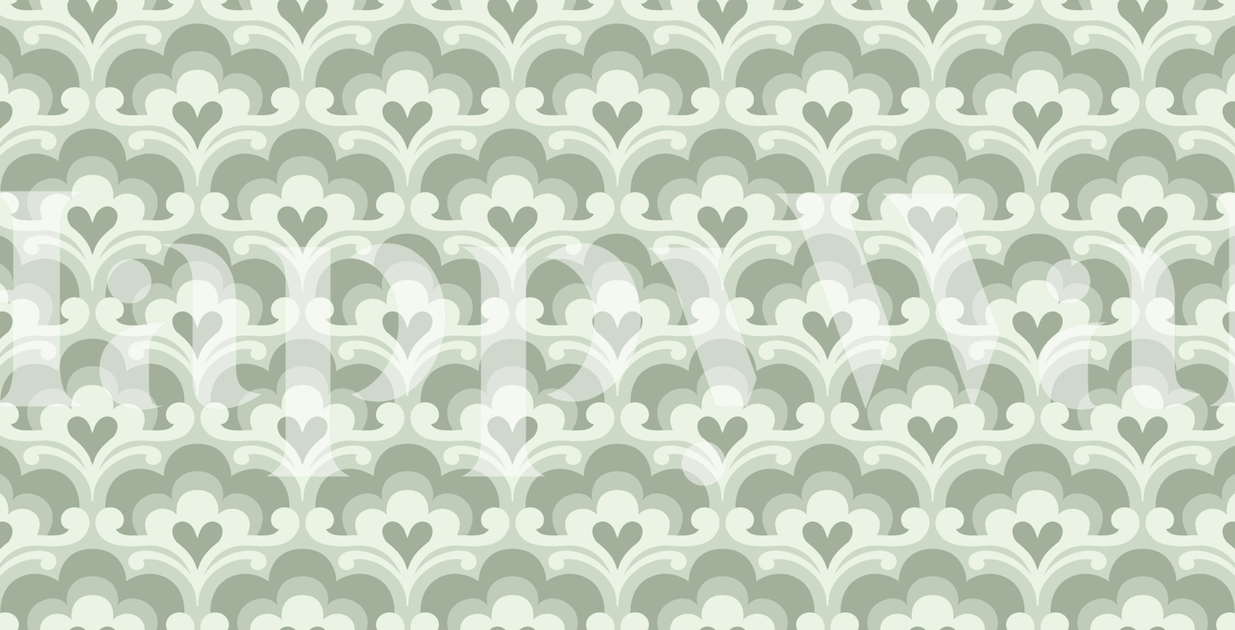 Projekt tapet Elegant Light Sage Retro Blossoms