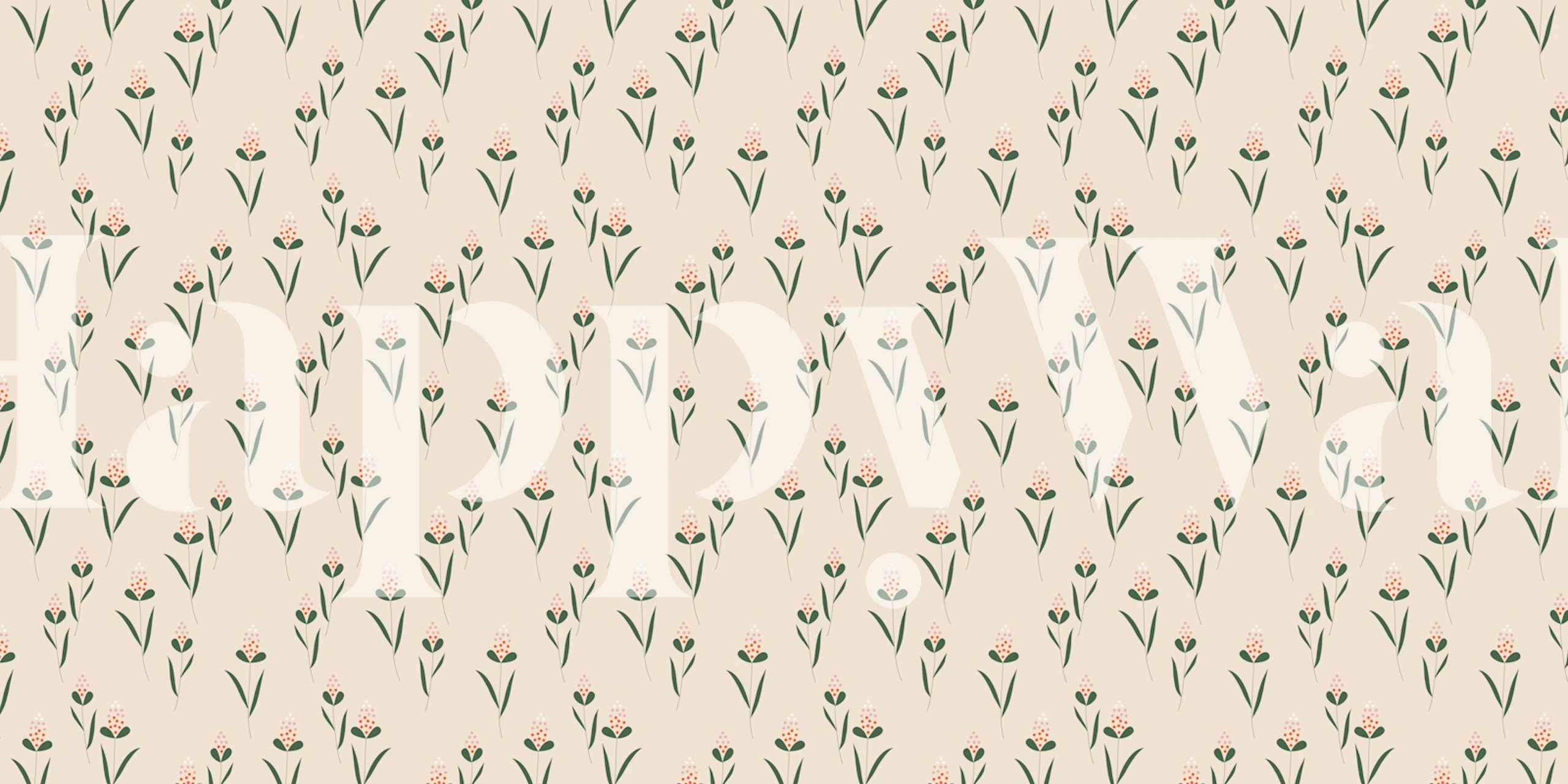 Petite Flower Symphony floral wallpaper in a room