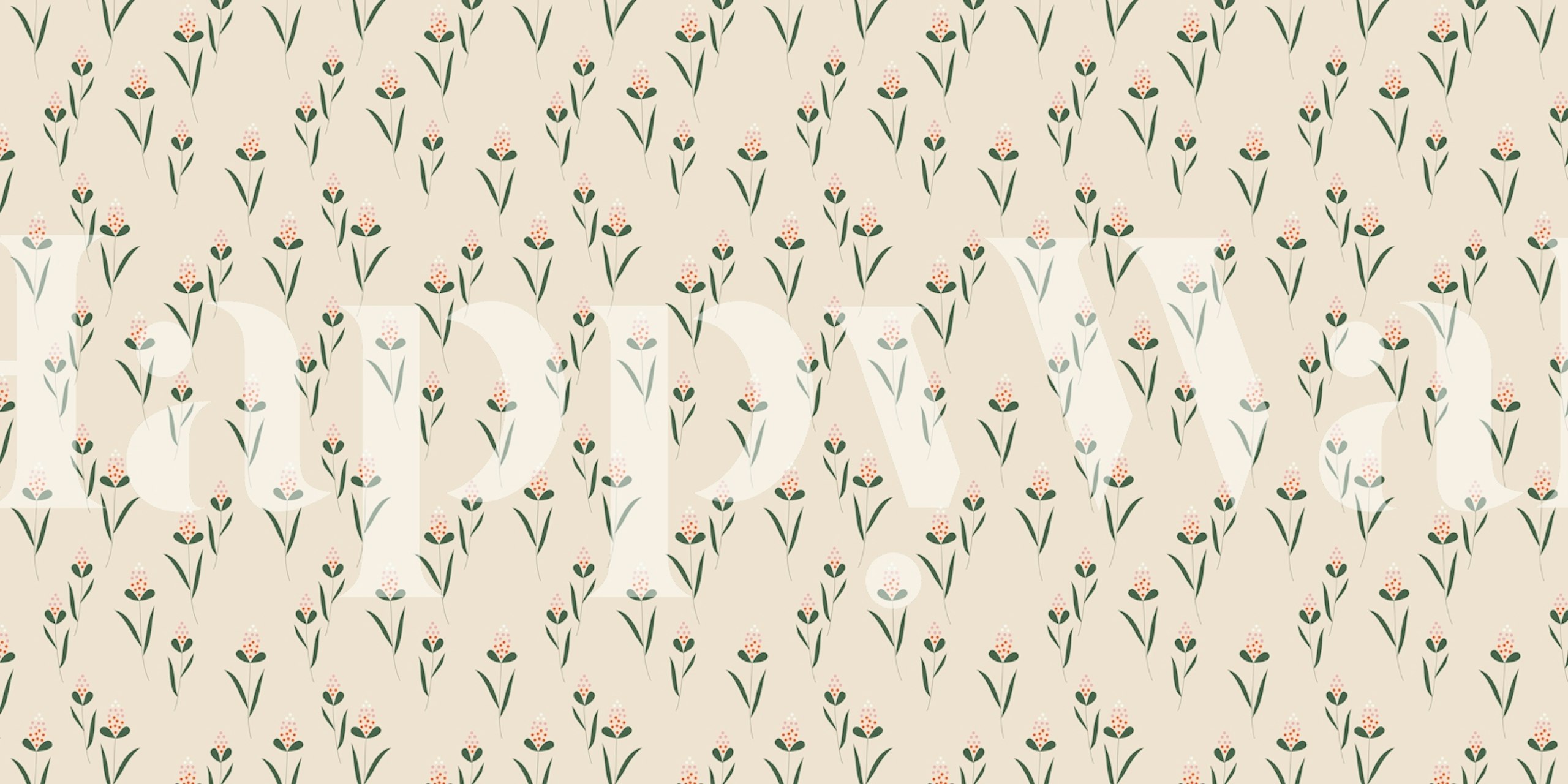 Petite Flower Symphony floral wallpaper in a room