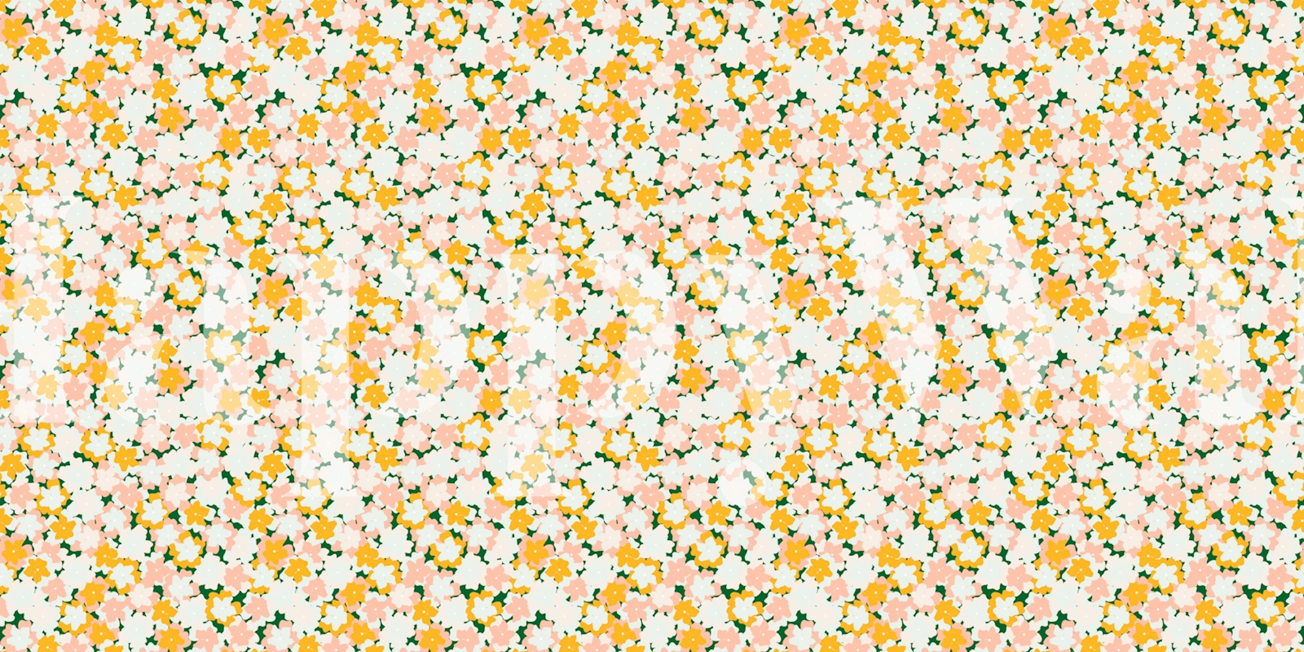 Cheerful Flower Fusion-tapet i et rom