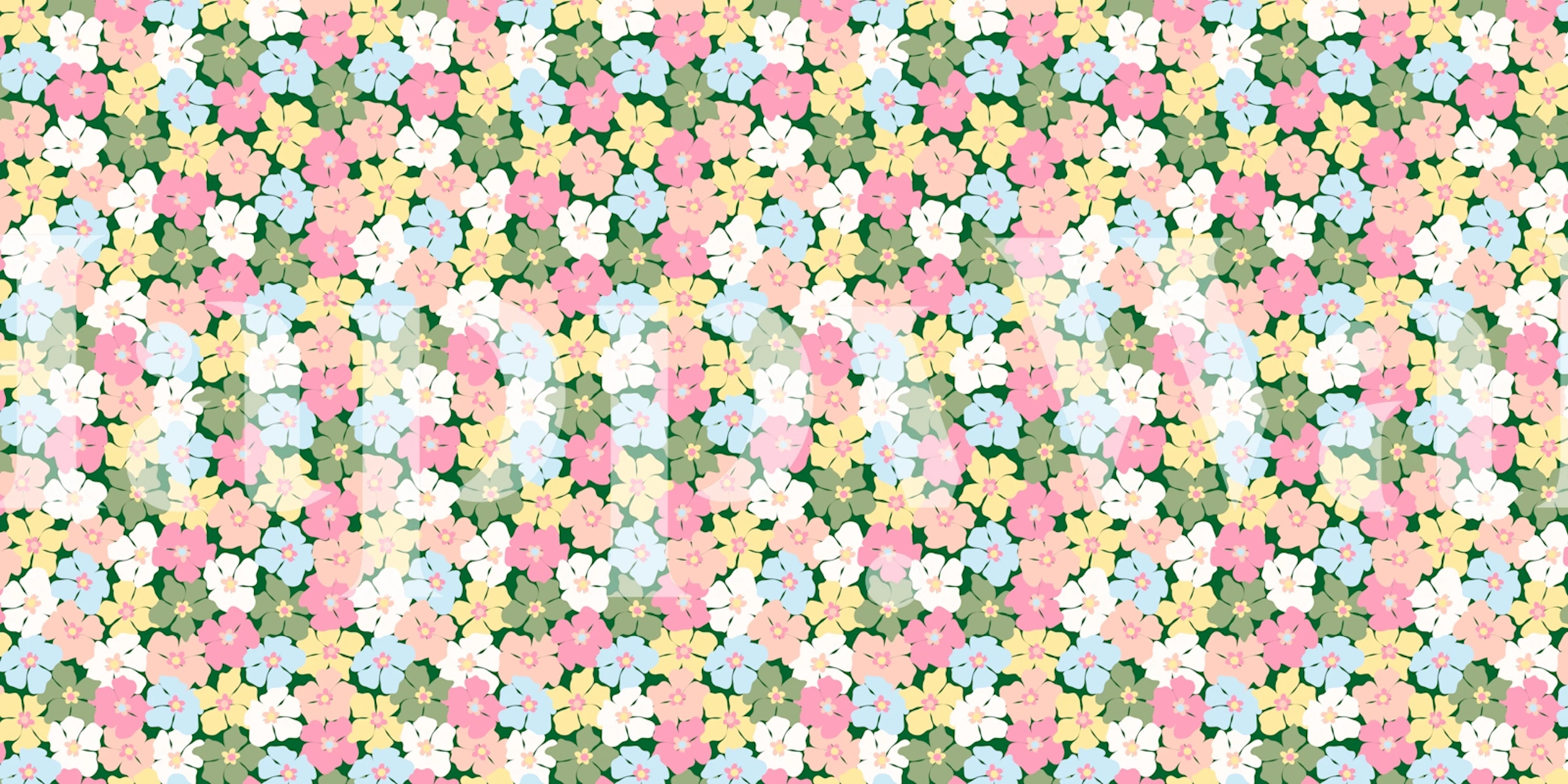 Carta da parati Charming Flower Garden in una stanza