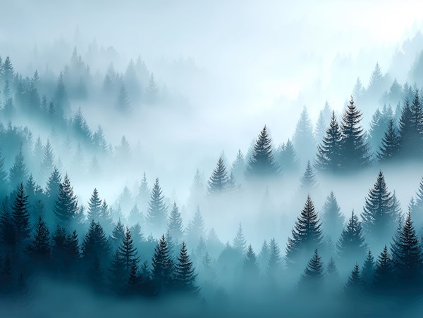 Foggy Mountain Pine Forest