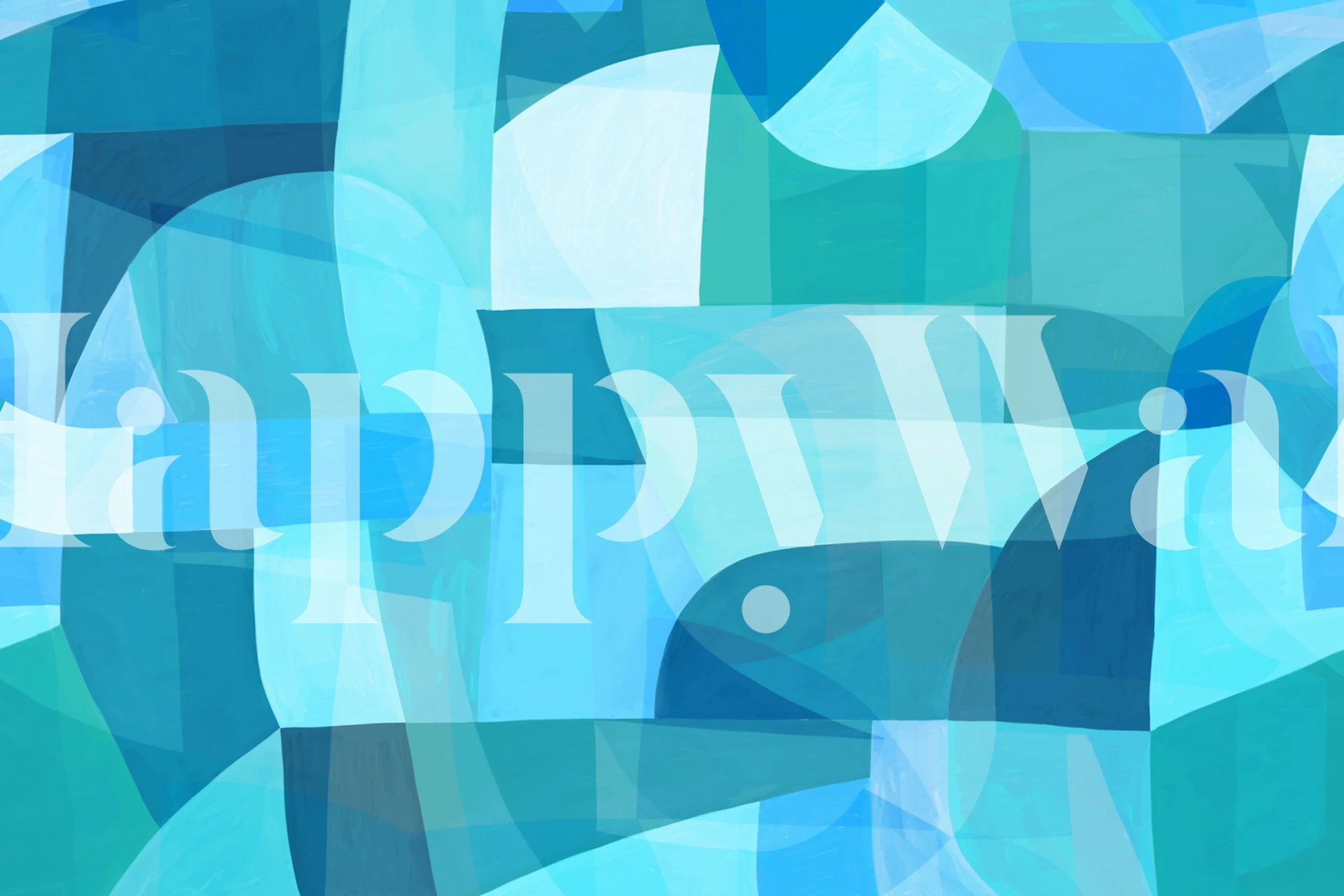 Papel de parede Twilight Dusk Painterly Geometric em um quarto