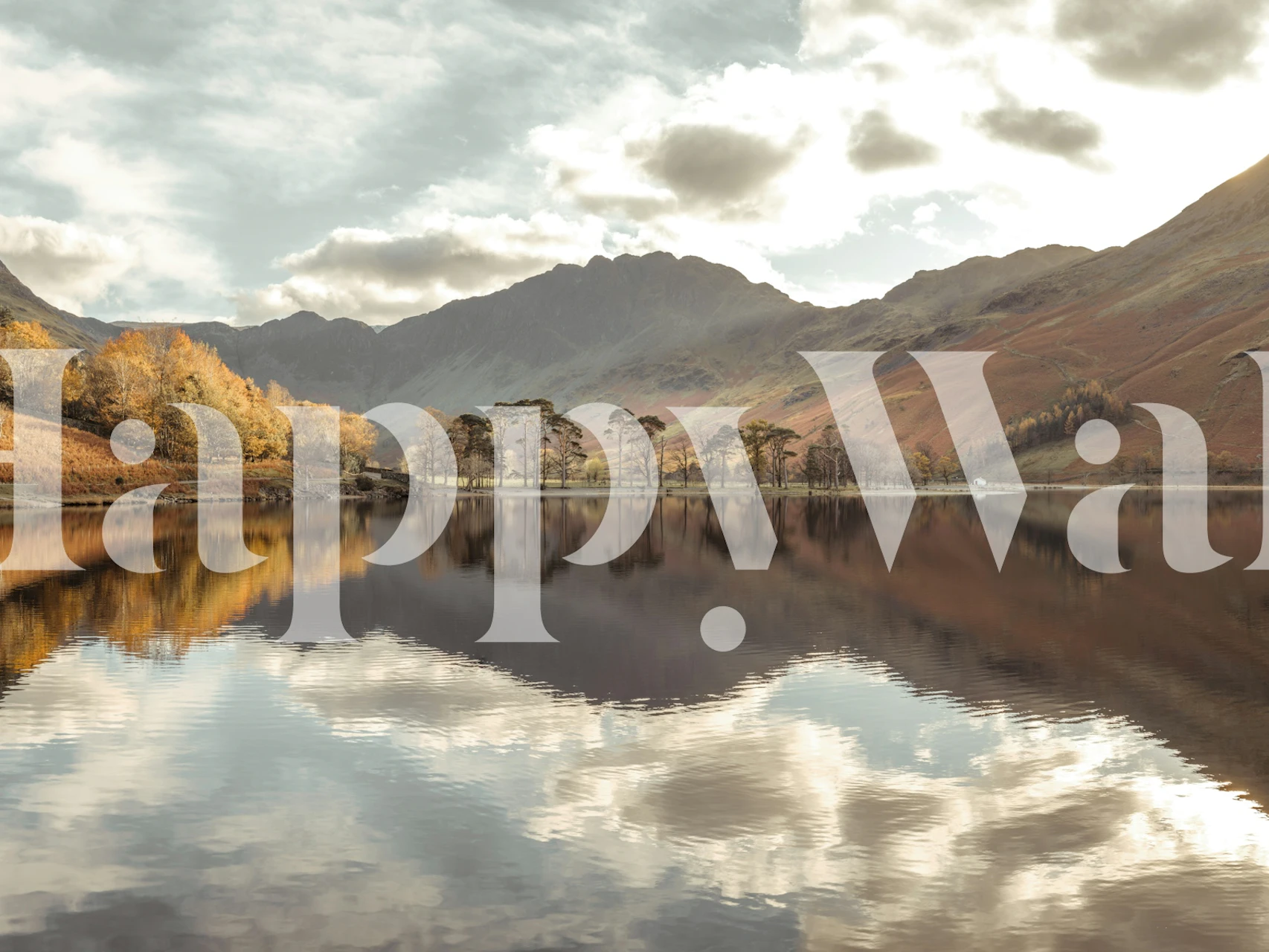 Papel de parede Still Lake em um ambiente de quarto