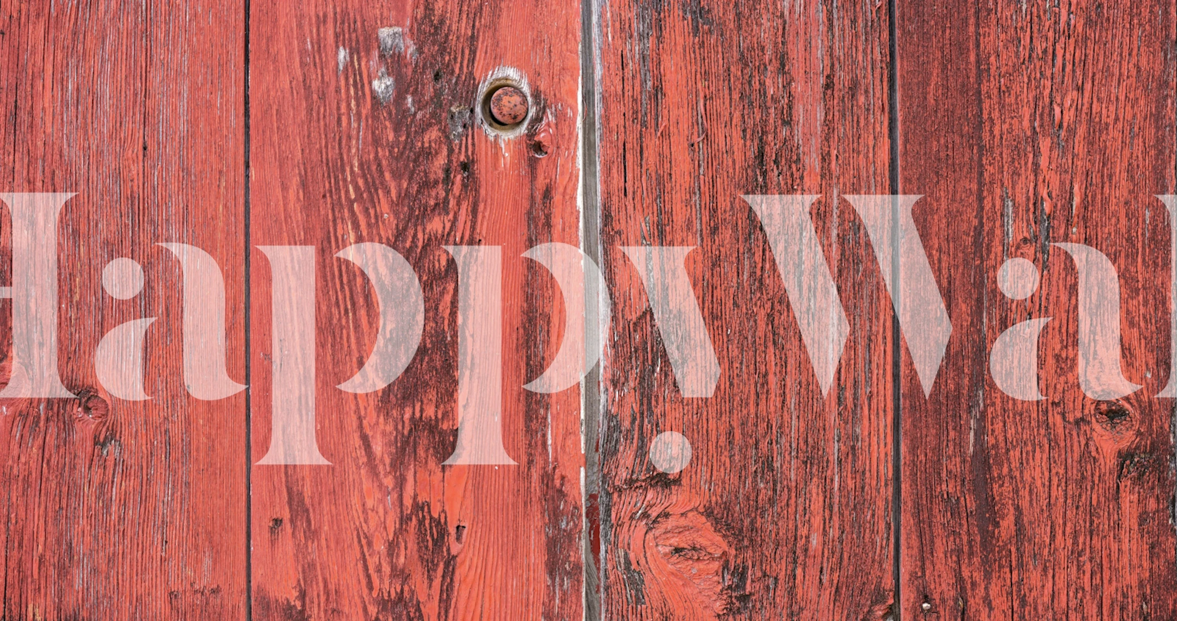 Aged Red Timber wallpaper in a room