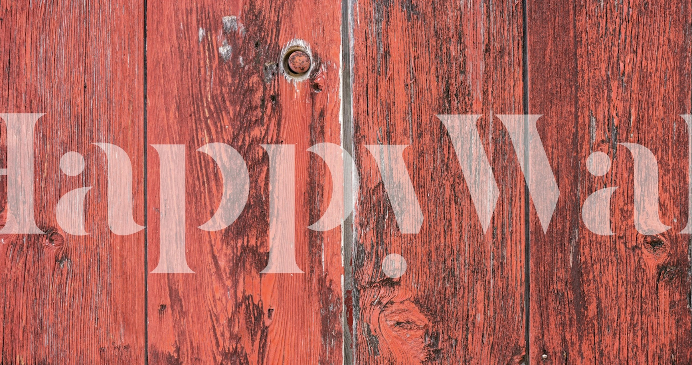 Aged Red Timber wallpaper in a room
