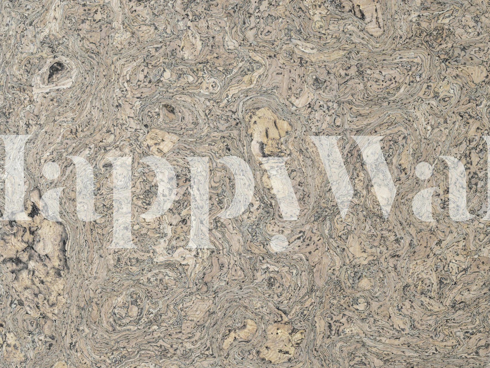 Organic Cork Grain Flow-tapet i ett rum