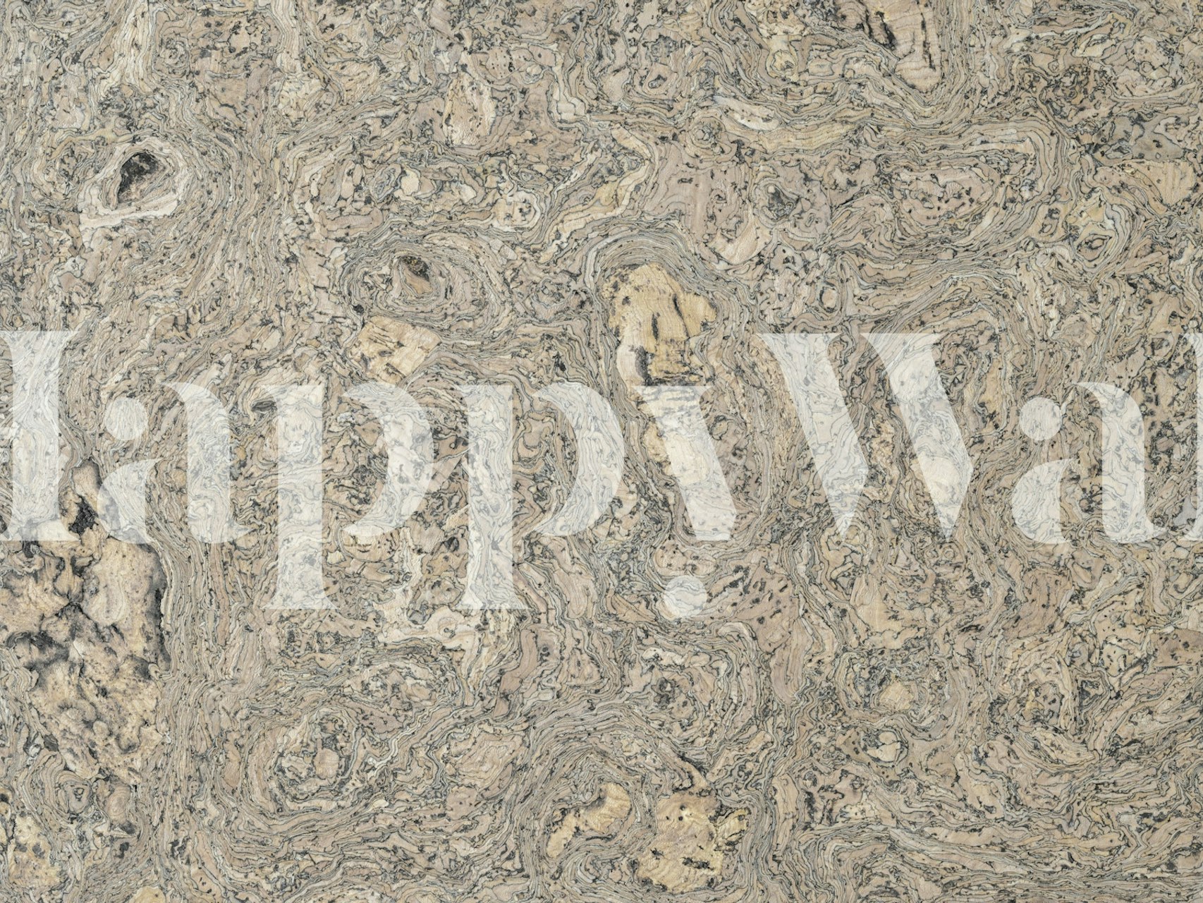 Tapeta Organic Cork Grain Flow w pokoju