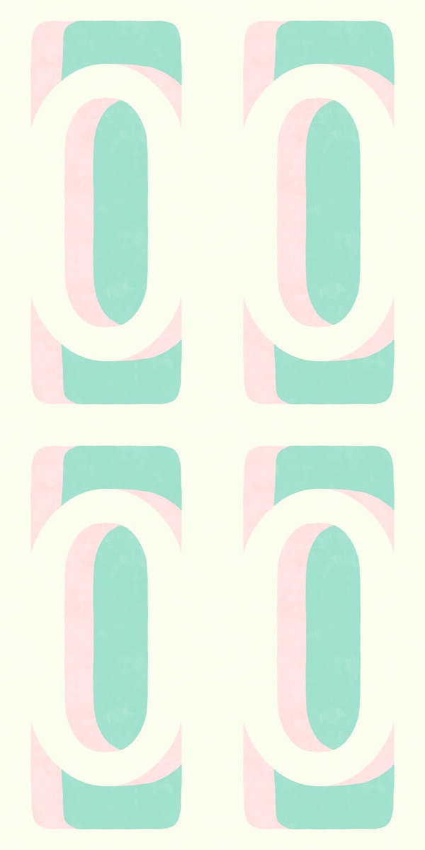 Palm Springs Oval Screen - Retro Geometric