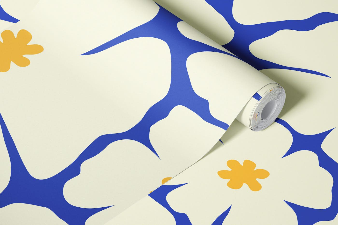 Bold Floral Blue Bliss wallpaper roll