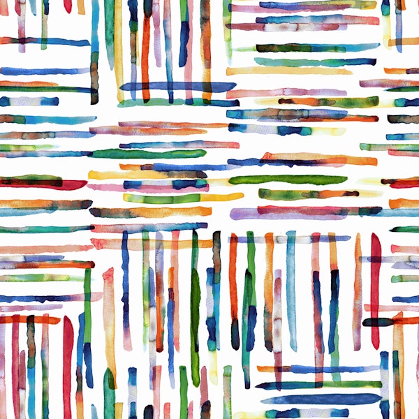 Minimal Rainbow Stripes White Colorful
