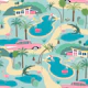 Palm Springs Poolside Glamour - pink Medium