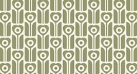 Geometric retro tulips sage papel de parede
