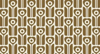 Geometric retro tulip flowers brown papel de parede
