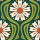 Colorful Floral Fiesta in Green - L