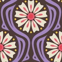 Colorful Floral Fiesta in Purple - S wallpaper