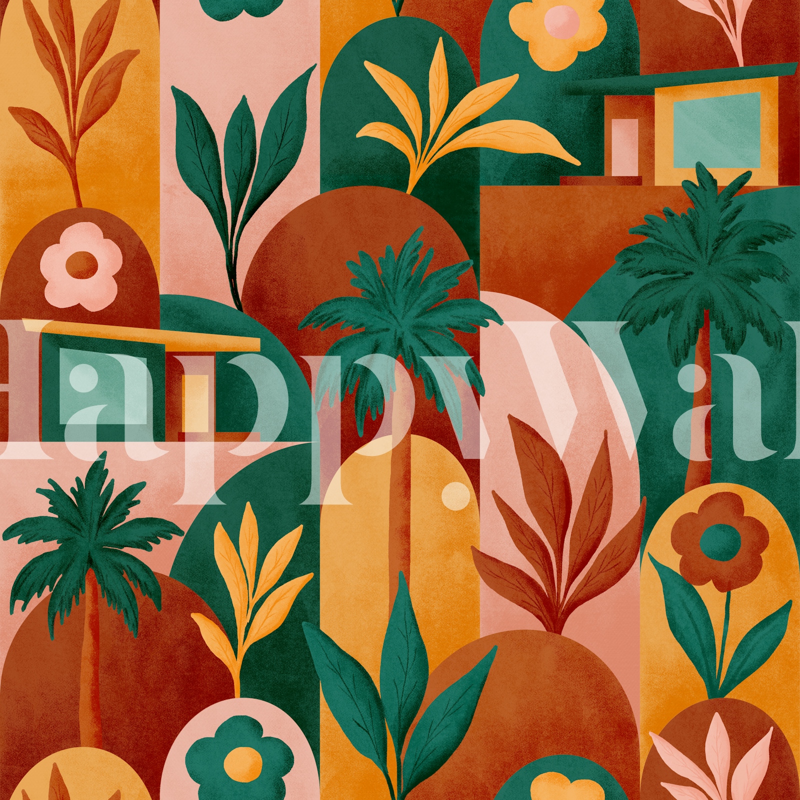 Mid Mod In Palm Springs Sunburn - Happywall