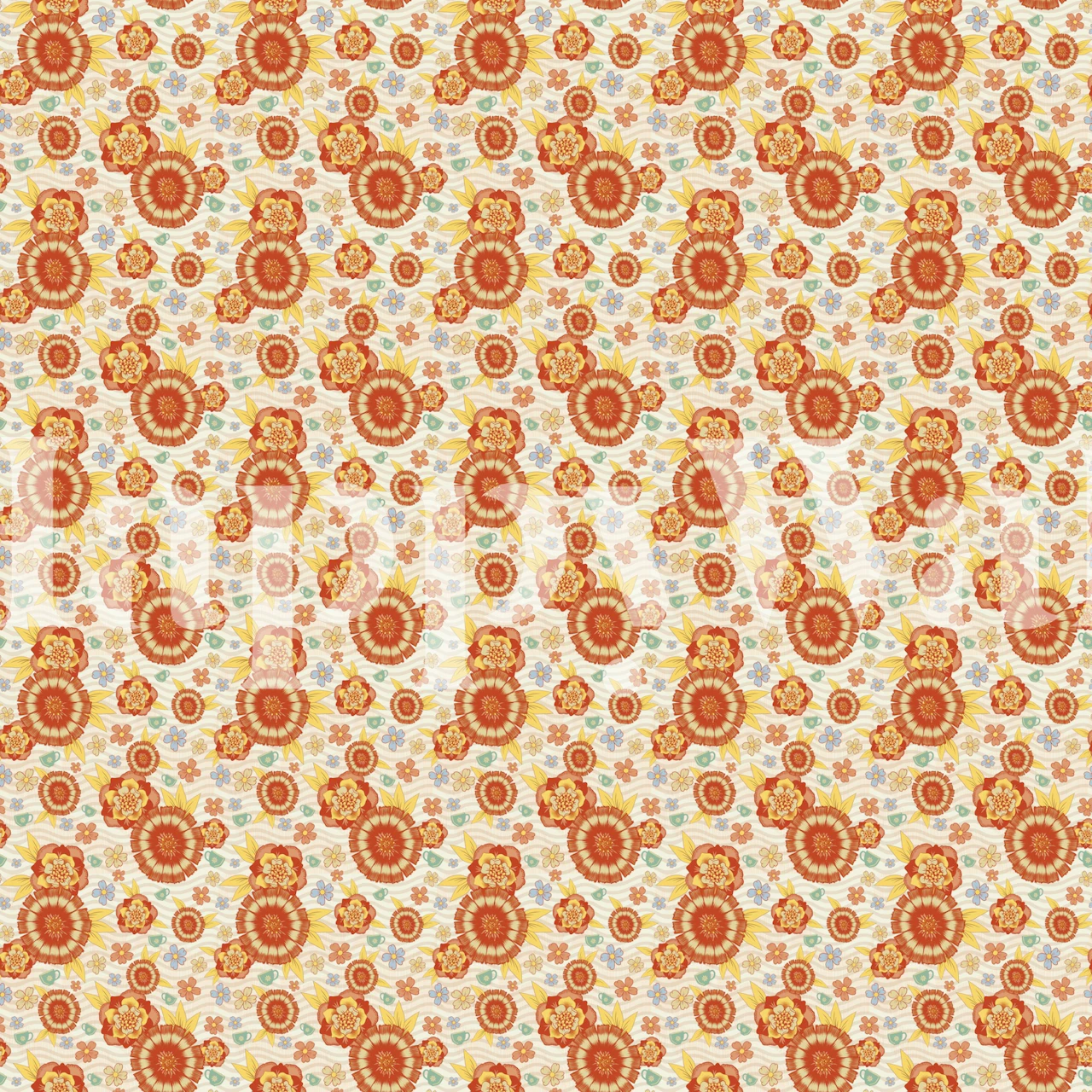 Grandma's B&B wallpaper in a room