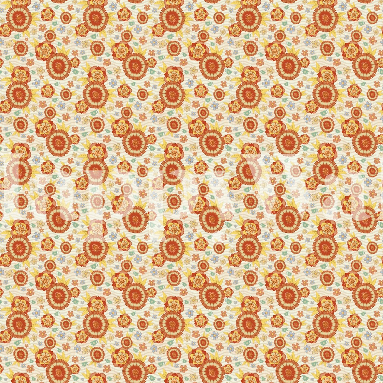 Grandma's B&B wallpaper in a room