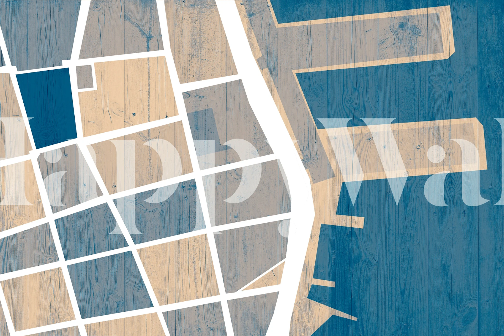 Havana Vieja Map zidna obloga u postavci sobe