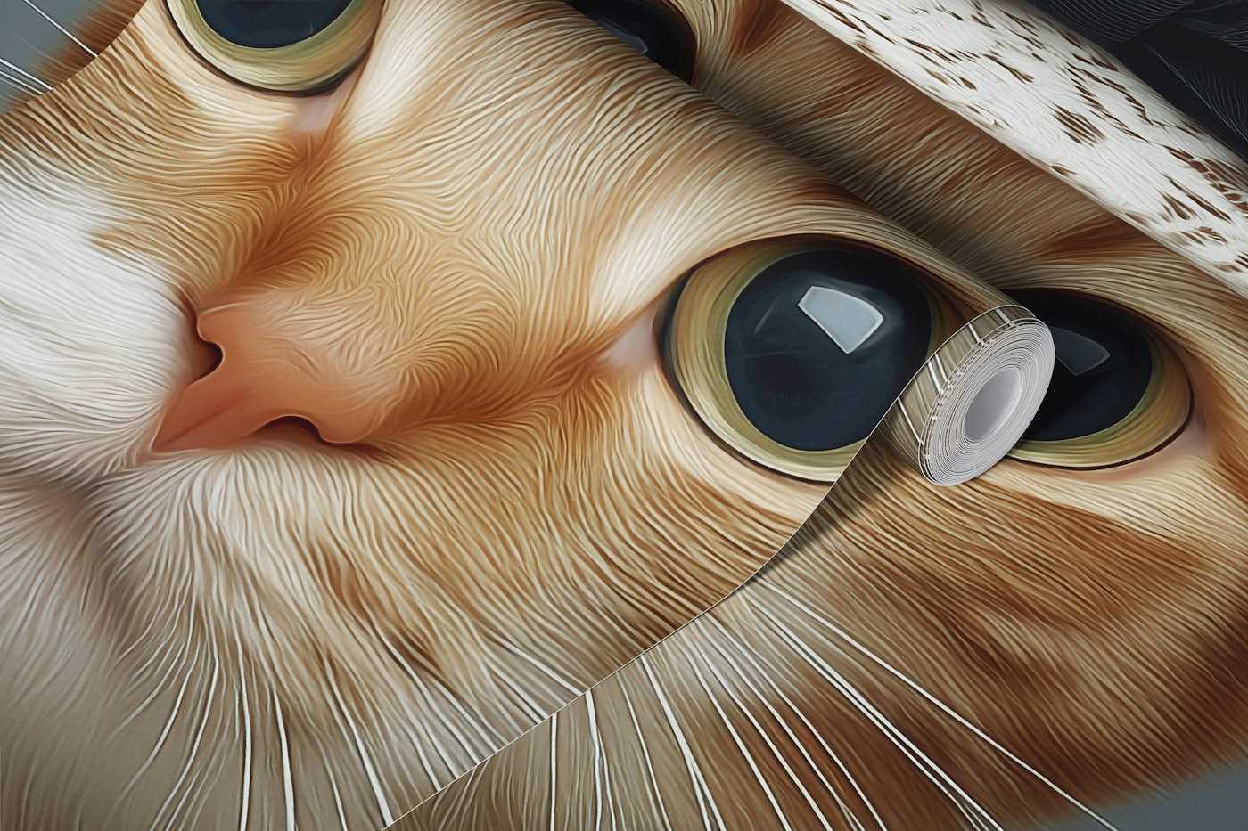 Vintage Kitty Style wallpaper roll