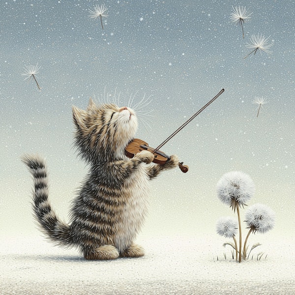 Cat Violin Dreamscape