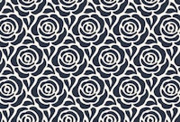 Blooming roses pattern black and white tapete