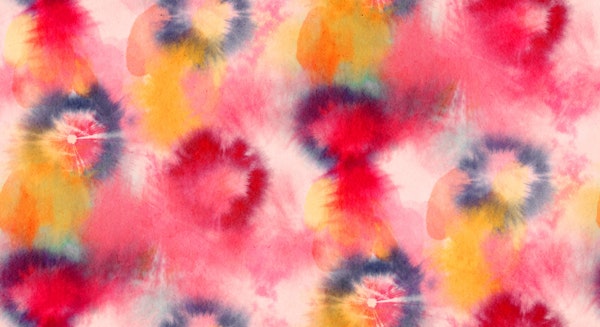tie and dye circles red pink