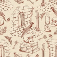 Dark Academia Toile de Jouy - Amber ταπετσαρία