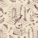 Dark Academia Toile de Jouy - Burgundy