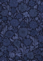 Eternal Summer Blockprint Denim Blue papel pintado