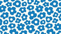 Bold Blue Playful Blooms tapety
