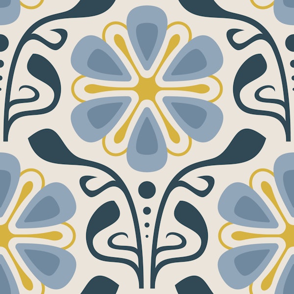 Classic Daisy Charm in Blue Yellow - S