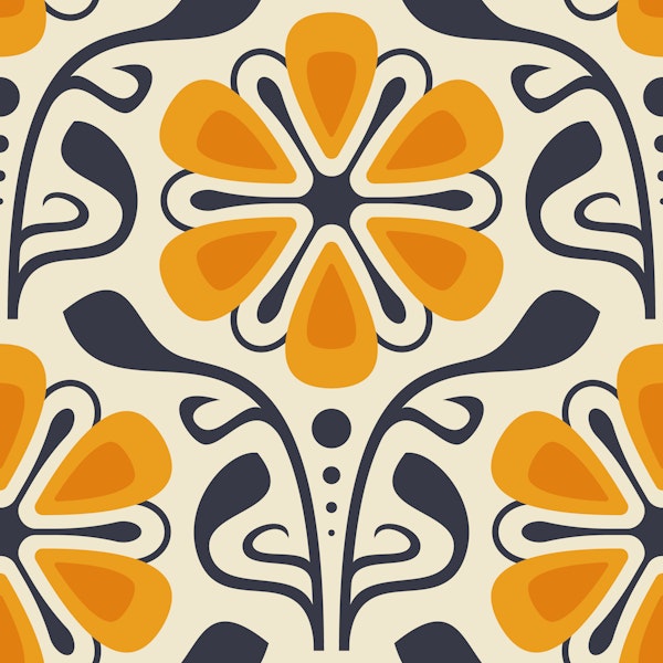 Classic Daisy Charm in Orange - L