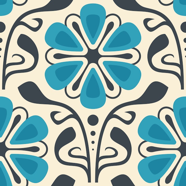 Classic Daisy Charm in Blue - L