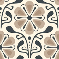 Classic Daisy Charm in Beige - L papiers peint