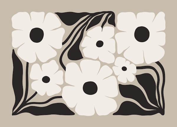 Monochrome Bloom - Flower Market