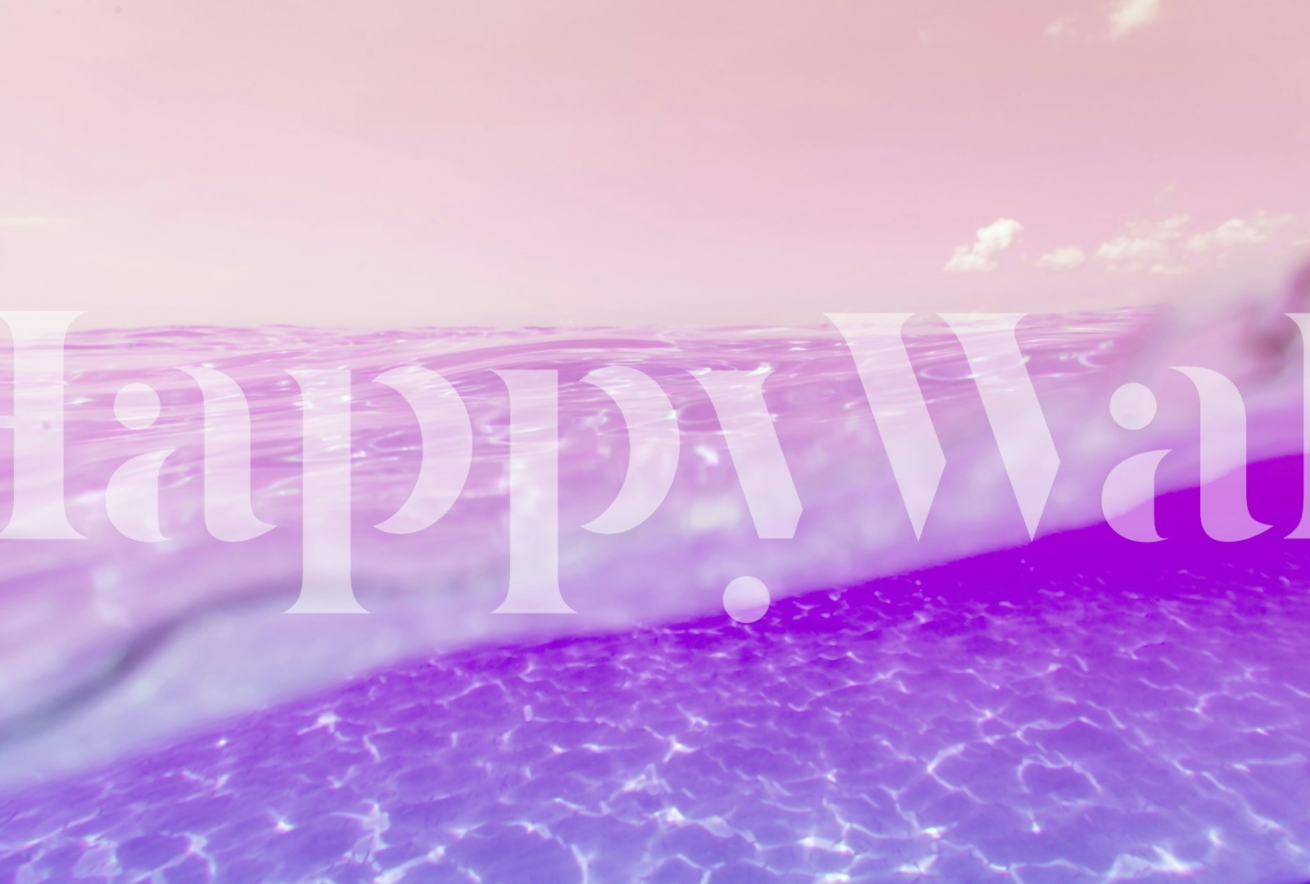 Underwater Caribbean Sea Dream wallpaper in a room