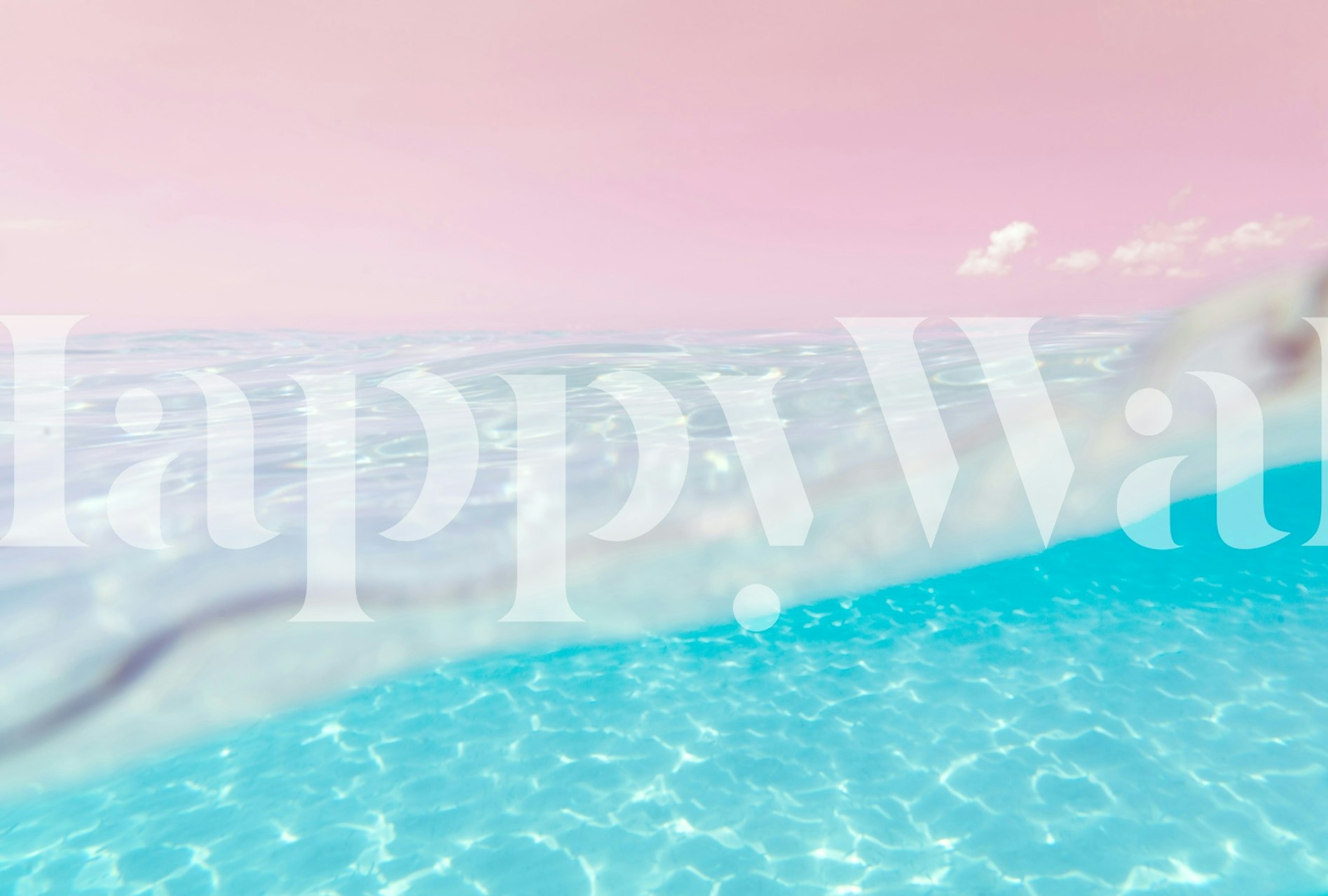 Underwater Caribbean Sea Dream 6 carta da parati in una stanza