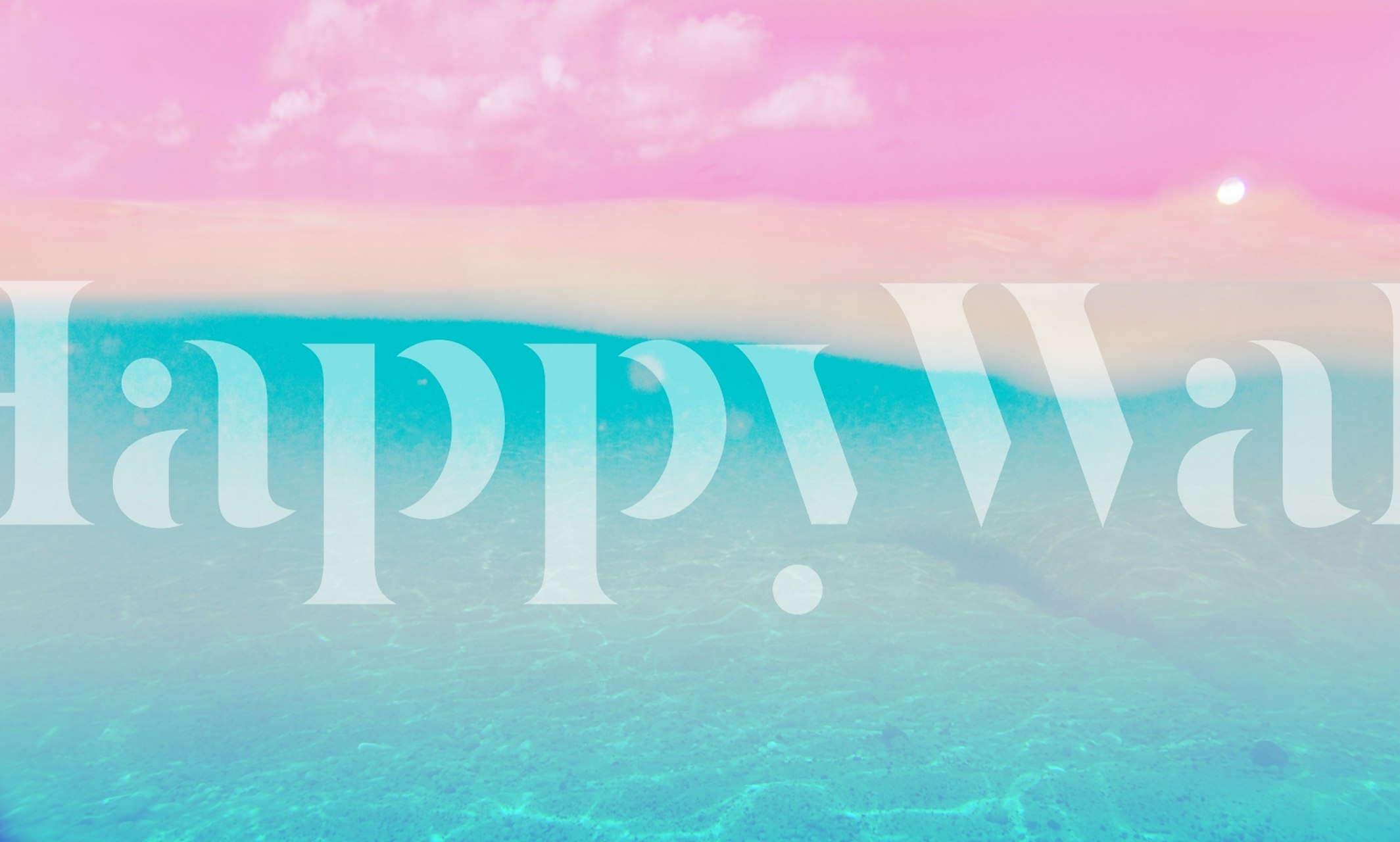 Underwater Caribbean sea wallpaper in a room