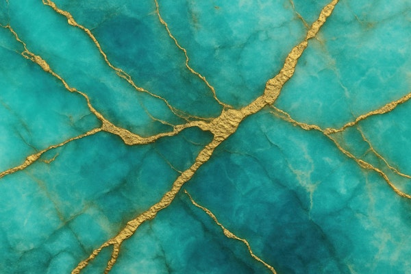 Turquoise Quartz Veins