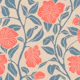 Kerria Japonica Flower in Red and Blue