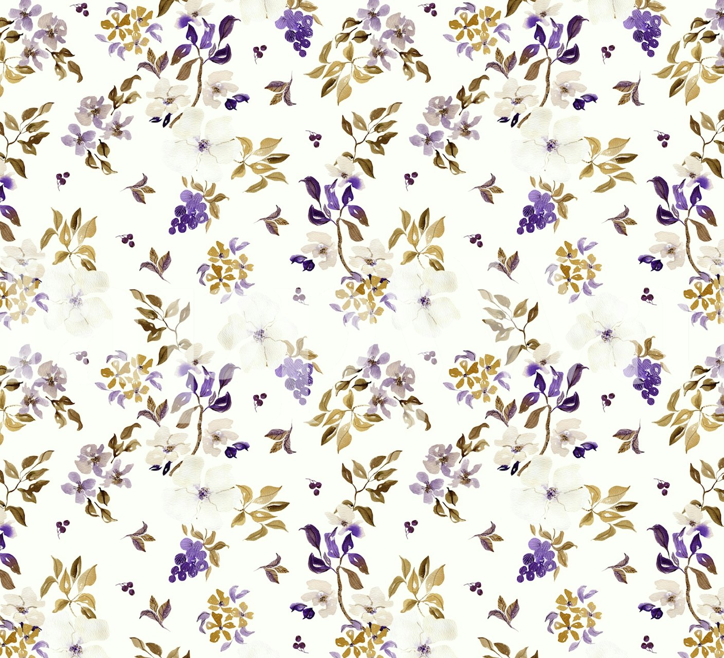 Papier peint fleuri Lavender Blossom Harmony dans une pièce