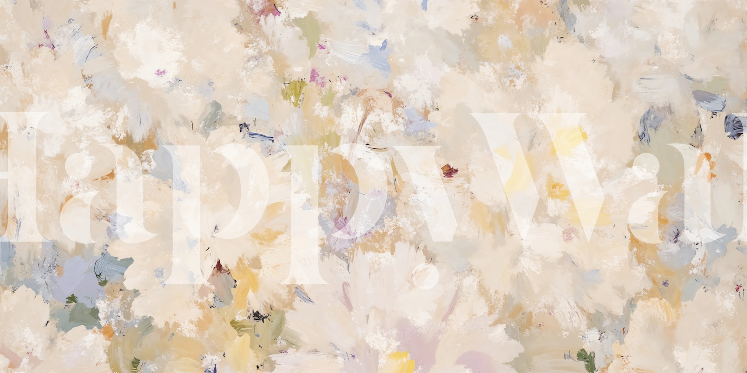 Papel pintado floral en una habitación