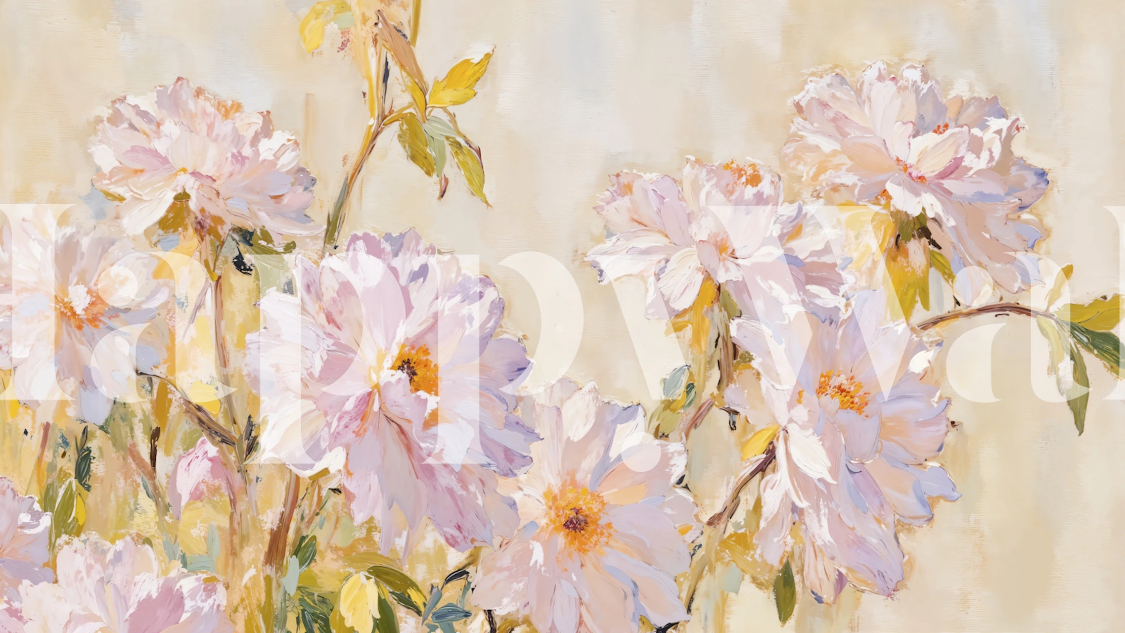 Peony Garden Oasis tapet i en romsetting