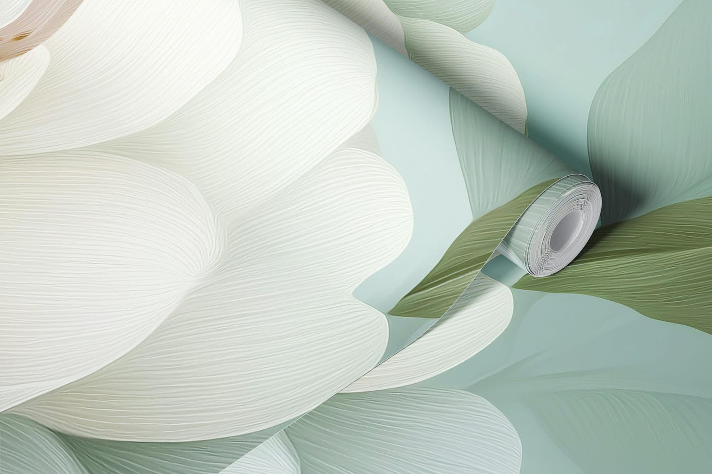 Elegant Magnolia Blooms wallpaper roll