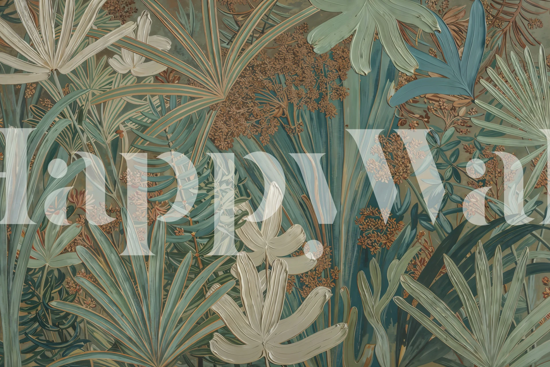 Papel de parede Exotic Jungle Forest em um quarto